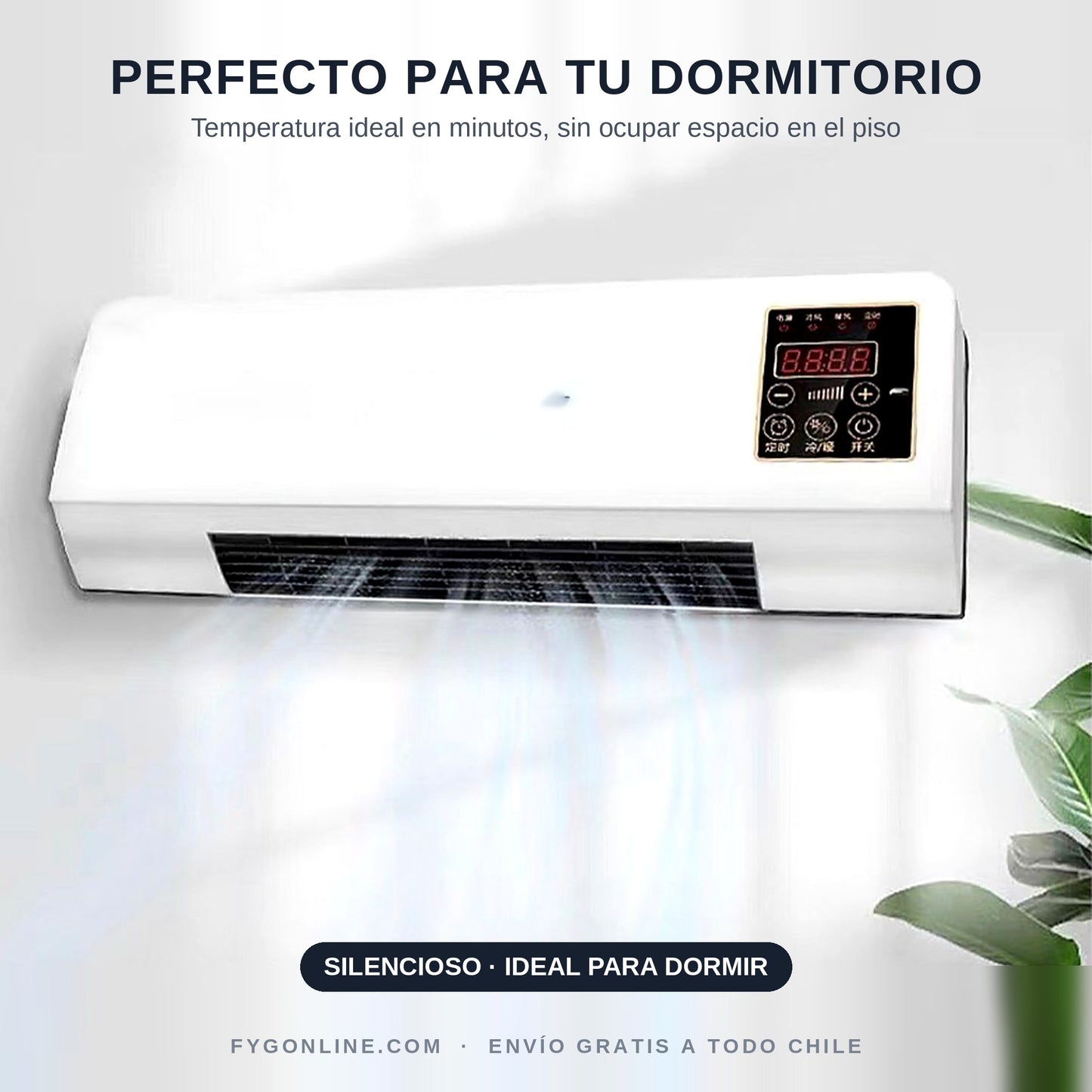 Calefactor 2 en 1 de Pared - Frio y calor!