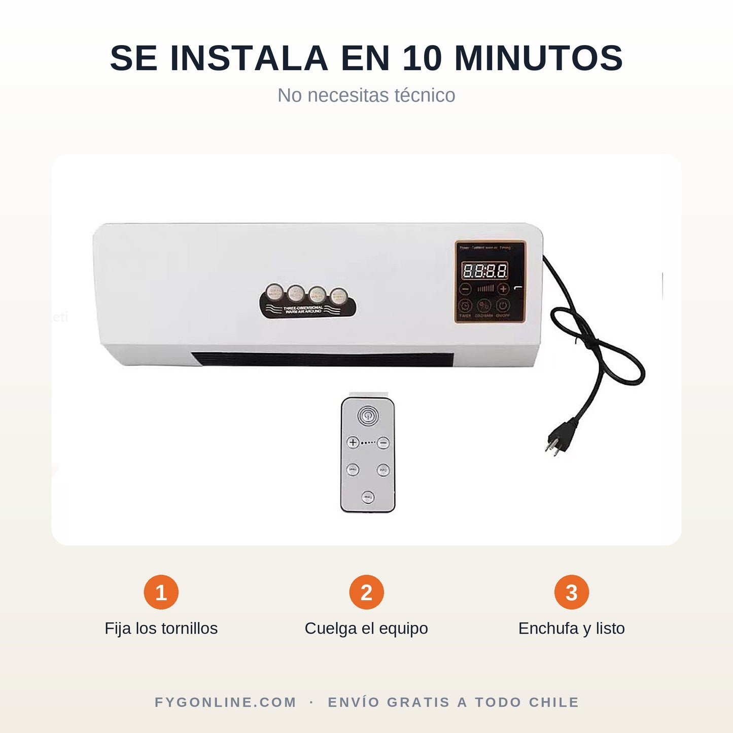 Calefactor 2 en 1 de Pared - Frio y calor!