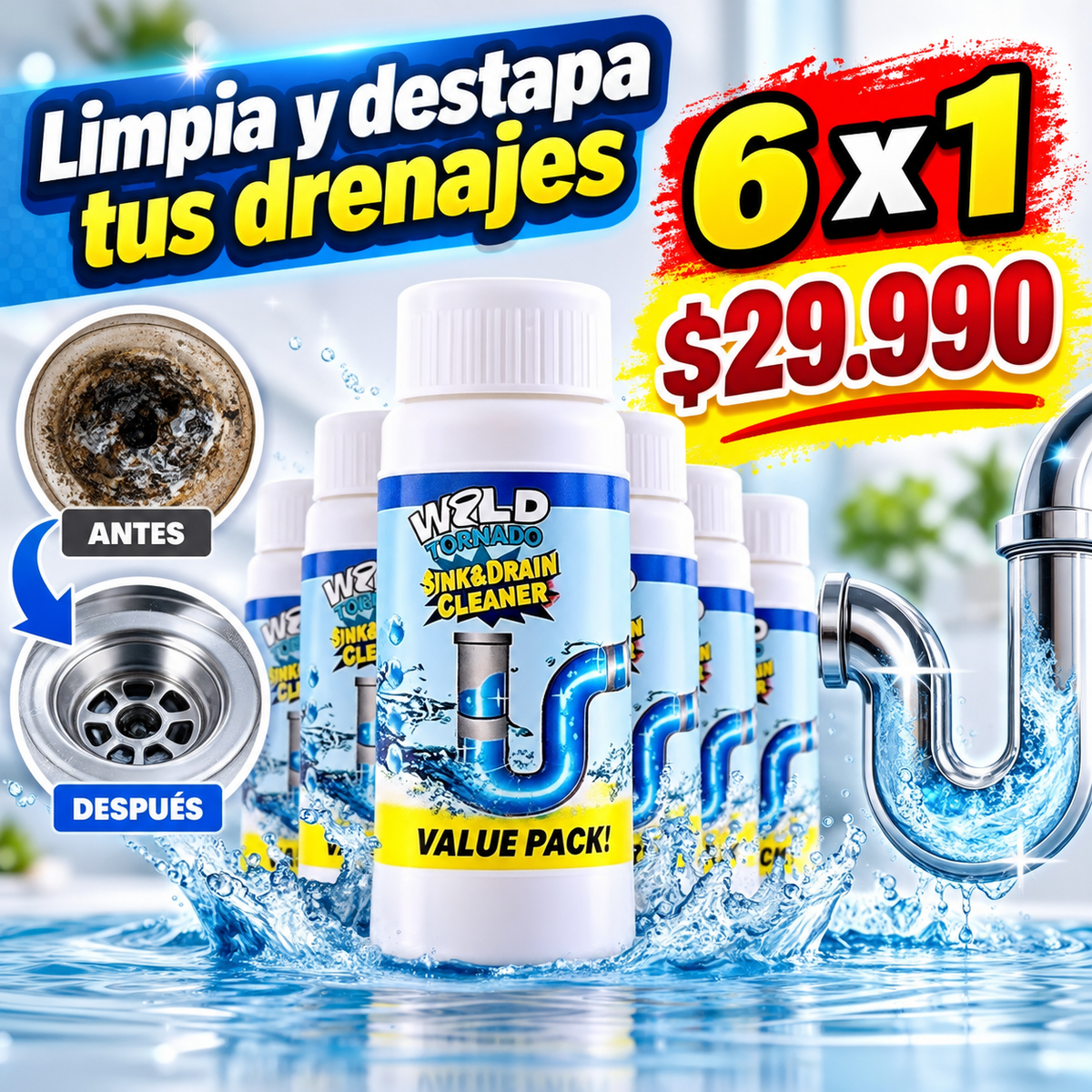 Polvo Limpiador De Drenaje